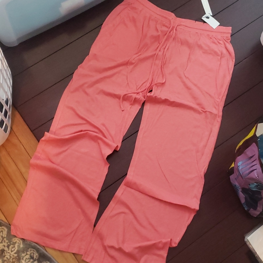 Daniel Buchler Coral Pink Glittery Pajama Pant